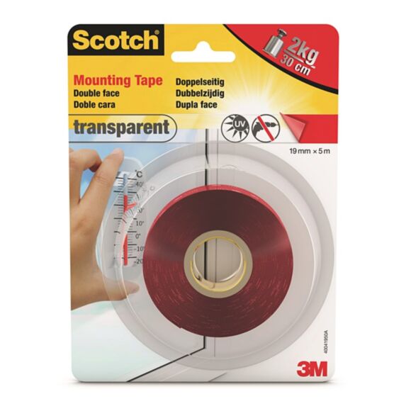 Adhésif moquette double face transparent 5mx19mm - SCOTCH™