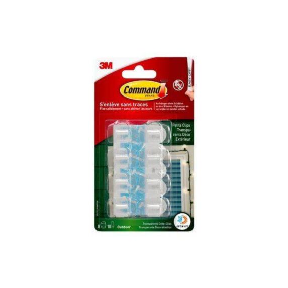 Lot de 8 clips câbles rond Clear Out - 3M