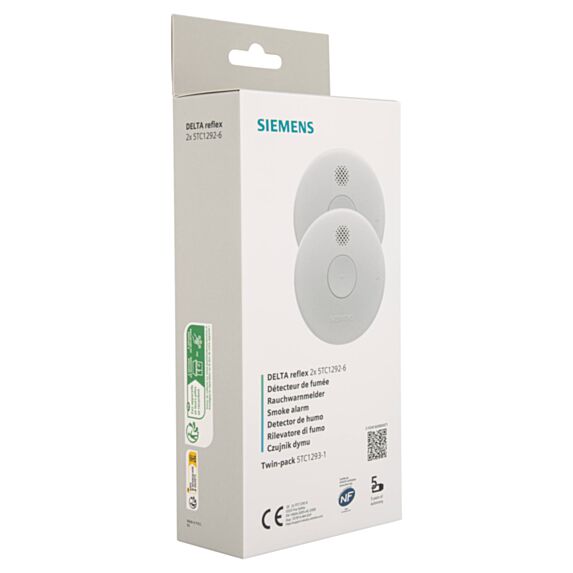 2 détecteurs de Fumée 5TC1293-1 NF Autonomie 5 ans
