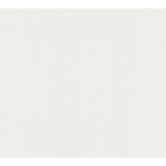 Papier Peint Vinyl Expansé Intissé Fil À Fil Blanc 5,3m² - AS CREATION