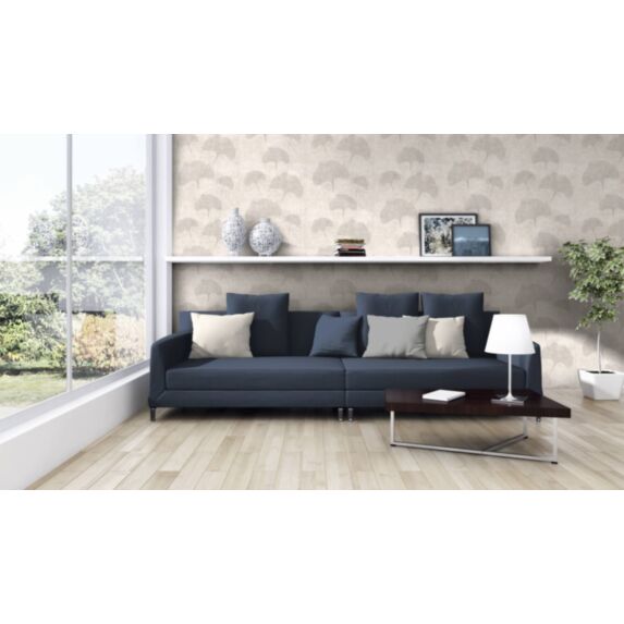 Papier Peint Vinyl Lourd Intissé Ginkgo Gris 5,3m² - AS CREATION