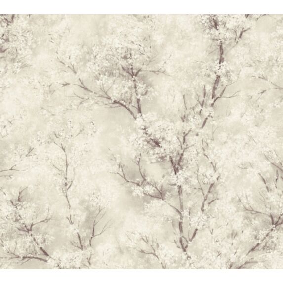 Papier Peint Vinyl Lourd Intissé Asian Blooming Ivoire Paillette 5,3m² - AS CREATION