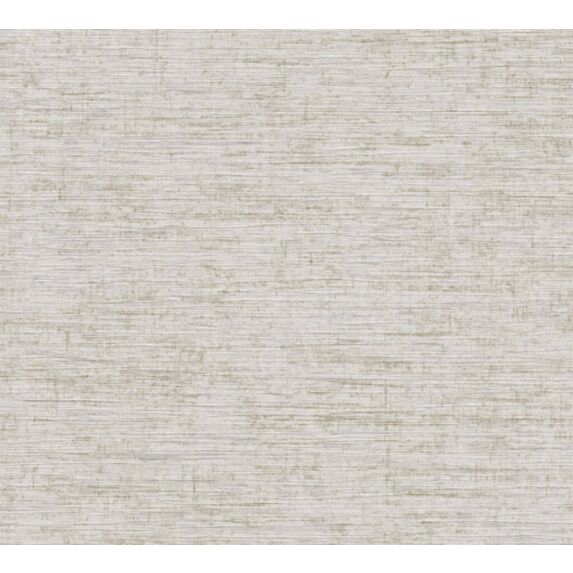 Papier peint vinyl intissé faux uni rayures transversales gris/or