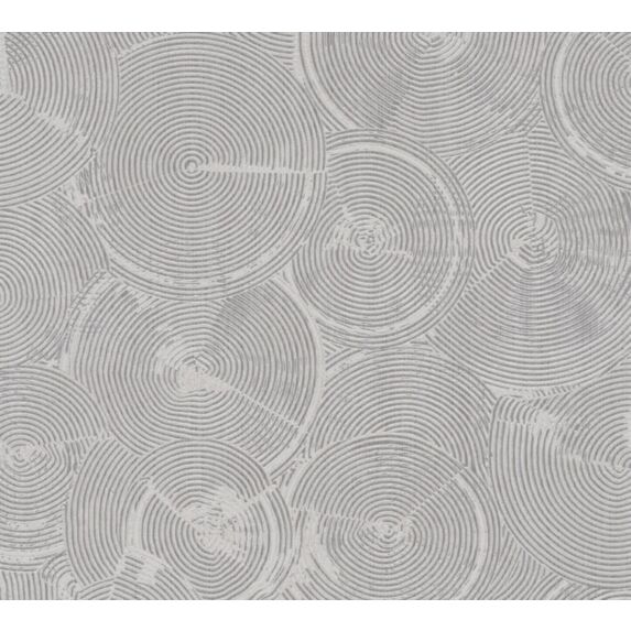 Papier Peint Vynil Expansé Intissé Tribal Circle Gris Argenté 10x0,53m