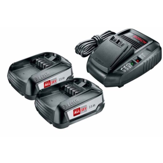 Starter set 2 batt 18v 2,5ah + chargeur