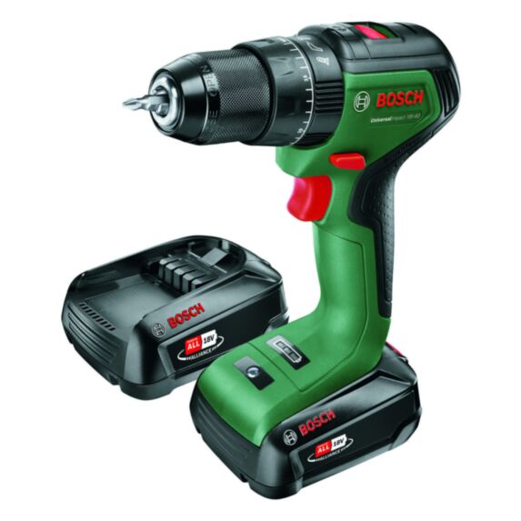 Perceuse-visseuse 18V UniversalImpact +2 batteries 2Ah - BOSCH