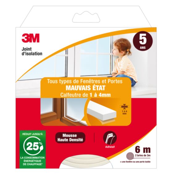 Joint mousse pour portes et fenêtres mauvais état - 3M