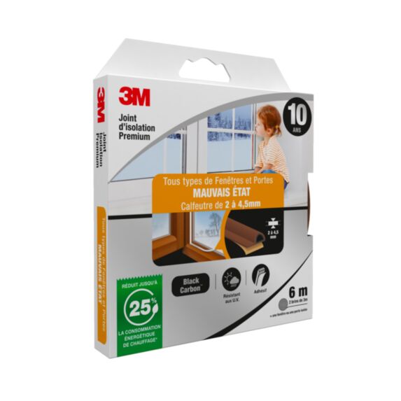 Joint d'isolation premium tous types de fenêtres et portes mauvais état 3M