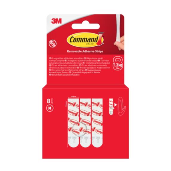 Languettes standard MM blanches x10 - 3M COMMAND