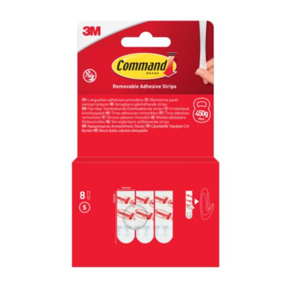 Languettes standard PM blanches x16 - 3M COMMAND