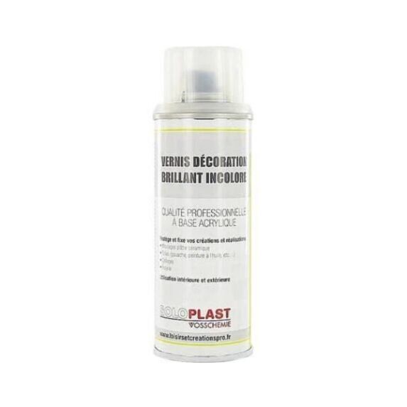 Vernis de recouvrement décoratif brillant incolore 200 mL - SOLOPLAST
