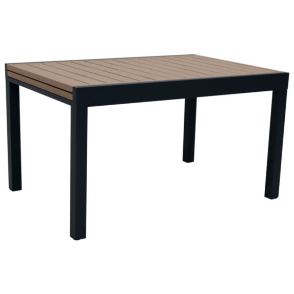 Table de jardin Alu Aurore 6/10 pers. plateau imitation bois