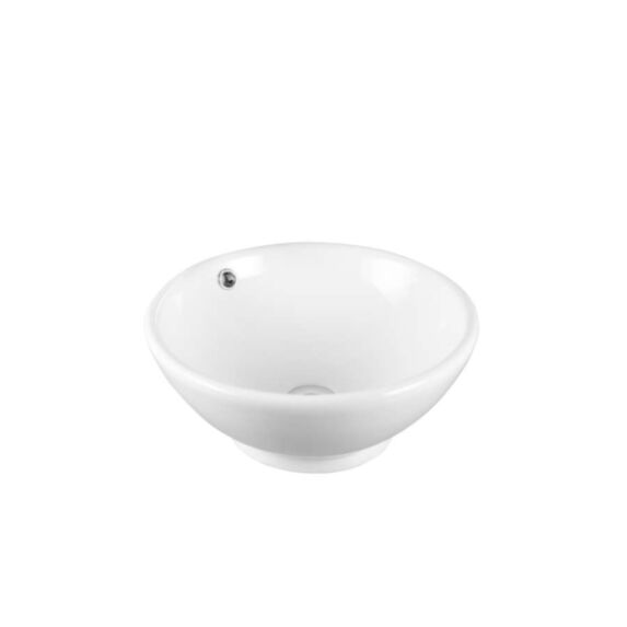 Vasque à poser céramique Léoni 41x41x17cm blanc