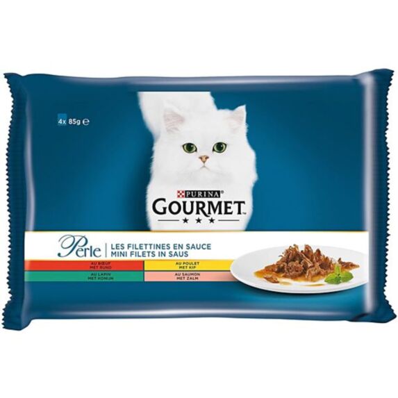 Pâtée Chat Les Filettines 4x85gr - GOURMET PERLE