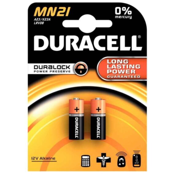 2 X piles MN21 A23 12V - DURACELL