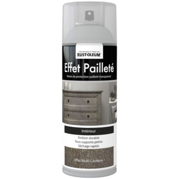 Vernis de Protection Intérieur Aérosol 400 ml Effet pailleté Multi Couleur - RUST-OLEUM