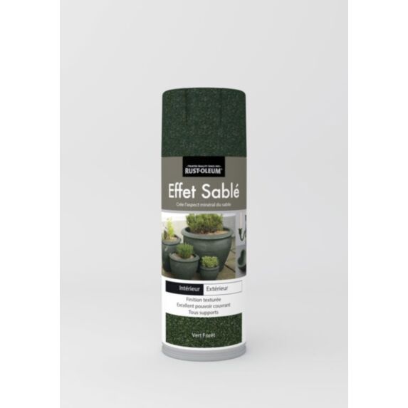 Peinture bombe aérosol 400 ml Effet Sablé Vert Foret - RUST-OLEUM