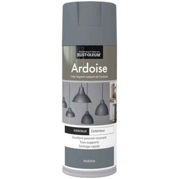 Peinture bombe aérosol 400 ml Effet Naturel Ardoise - RUST-OLEUM