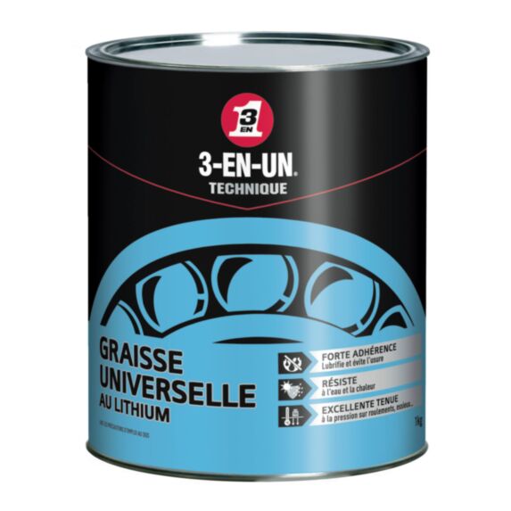 Technique graisse universelle au lithium en pot 1kg - 3-EN-UN