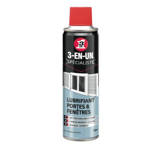 Lubrifiant portes & fenêtres 3-EN-UN 250ml