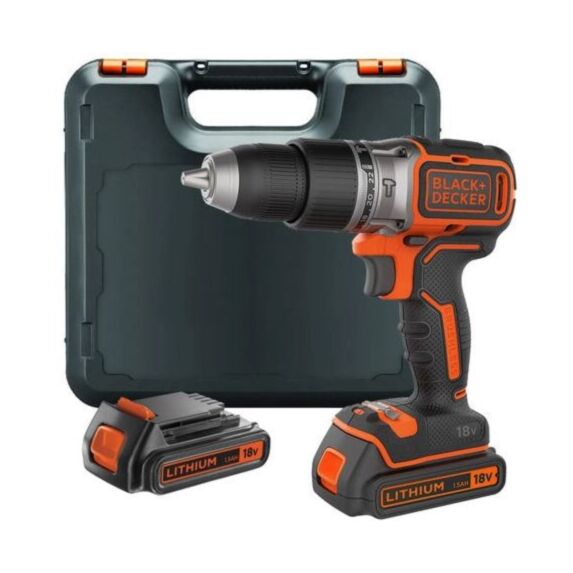 Perceuse à percussion BL188E2K-QW 18V + 2x2,5Ah 28050cps/min - BLACK+DECKER