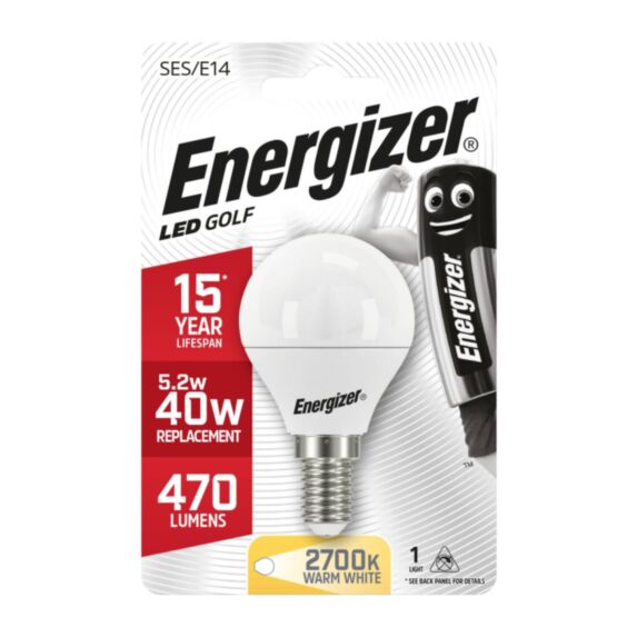 Ampoule LED Sphérique E14 470lm 5,9W 40W 2700K - ENERGIZER