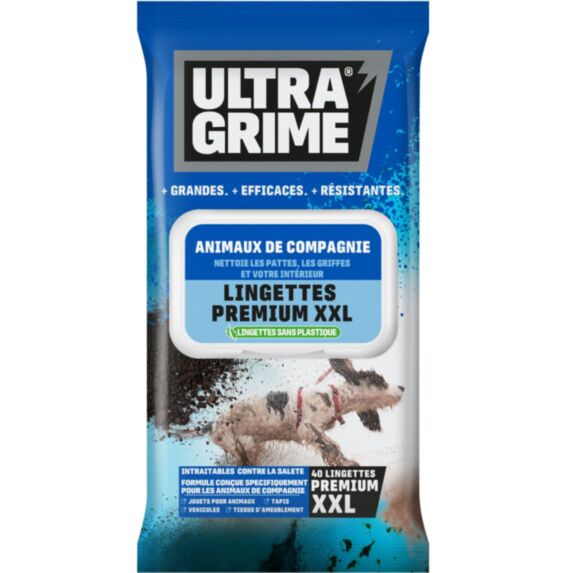 40 Lingettes Animaux de Compagnie XXL - ULTRA GRIME