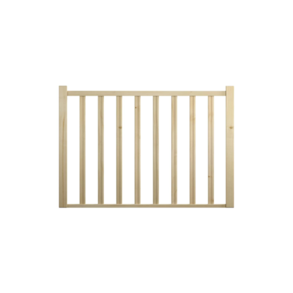 Garde coprs à fixer au sol Coutry en sapin naturel 1,5m - SOGEM