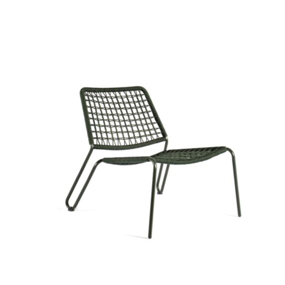 Fauteuil bas Cordea métal Vert