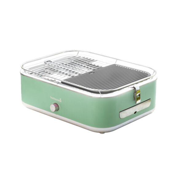Barbecue électrique E-Carlo Paris green + plancha - BARBECOOK