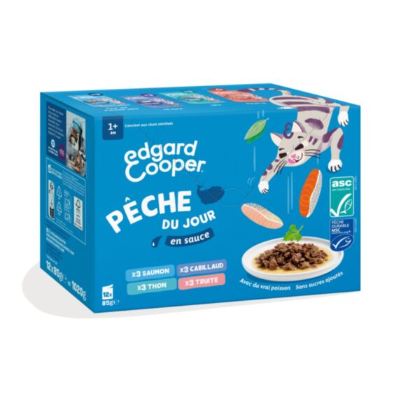 Multipack sachets pêche du jour 12x85g bleu - EDGARD COOPER