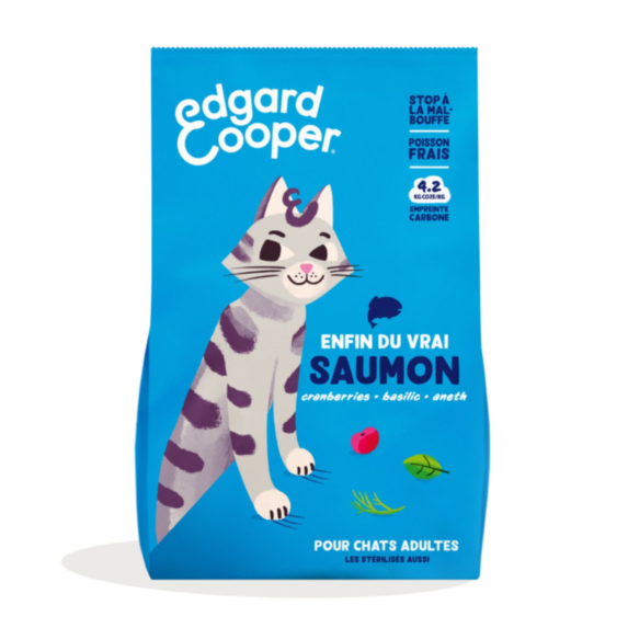 Croquettes au Saumon sans céréales pour Chats - EDGARD & COOPER