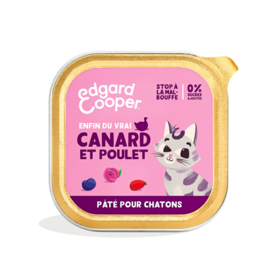 Pâté au Canard et Poulet sans céréales pour Chatons - EDGARD & COOPER