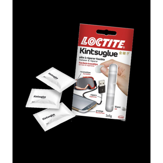 Pâte de Fixation Flexible multiusage Kintsuglue Blanc 3x5gr - LOCTITE