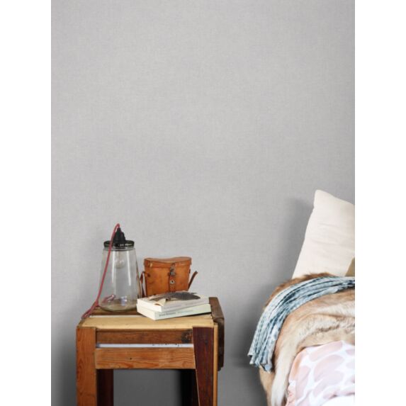 Papier peint vinyle sur intissé Uni Panama Gris Clair 0,53x10,05m