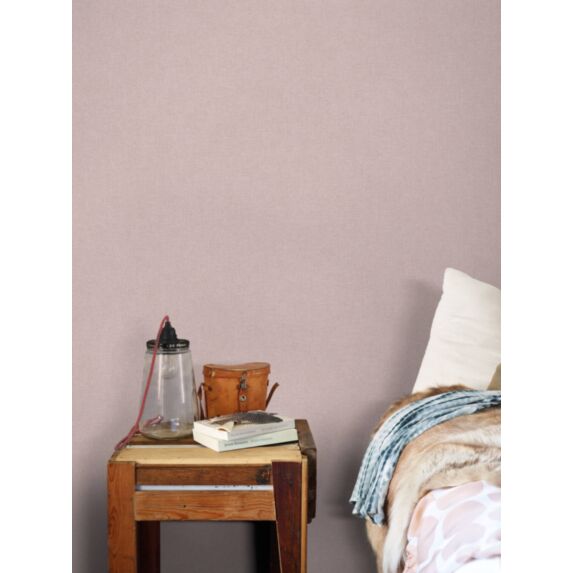 Papier peint vinyle sur intissé Uni Panama Rose 0,53x10,05m