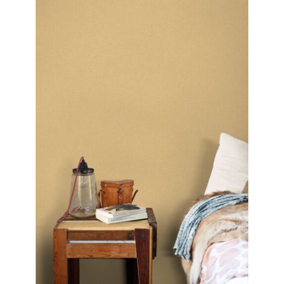 Papier peint vinyle sur intissé Uni Panama Jaune 0,53x10,05m