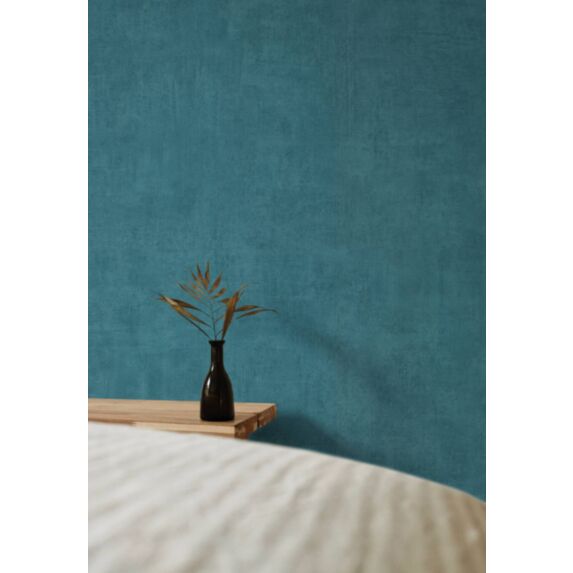 Papier peint vinyle sur intissé Patine Uni Petrole 0,53x10,05m