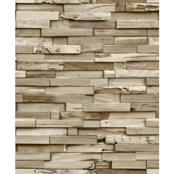 Papier peint vinyle intissé Parement bois hêtre 0,53 x 10 m - GRANDECO