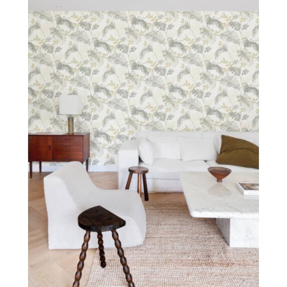 Papier peint intissé élégant aux motif de feuilles 10,05x0,53m