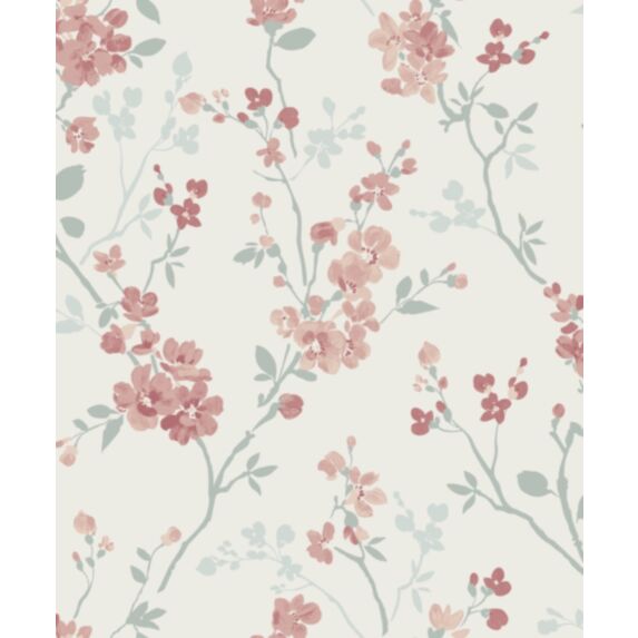 Papier peint expansé intissé Jasmin gris rose 0,53 x 10 m - GRANDECO