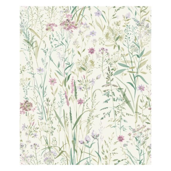 Papier peint Free Flower vert/lila - GRANDECO
