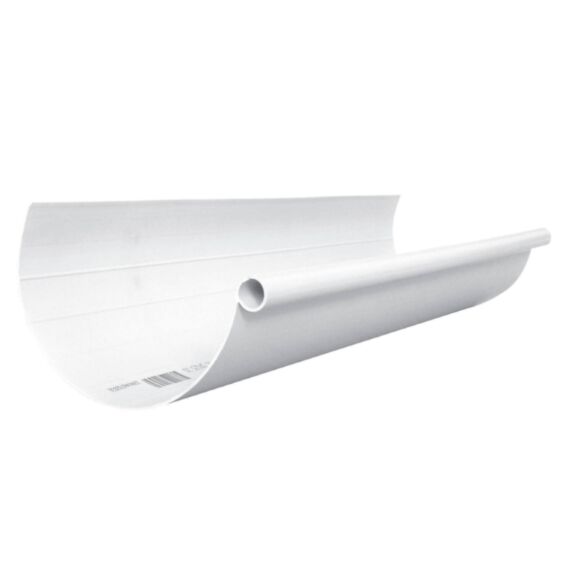 Gouttière PVC 25cm L.4m Blanc - INTERPLAST