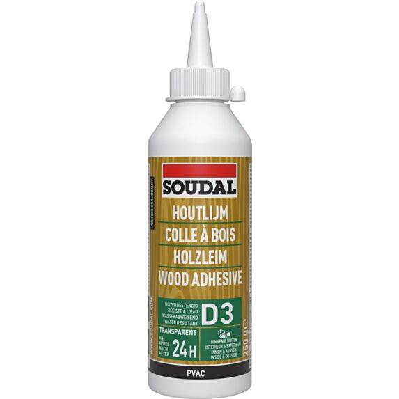 Colle bois blanche (D3) 250g - SOUDAL 