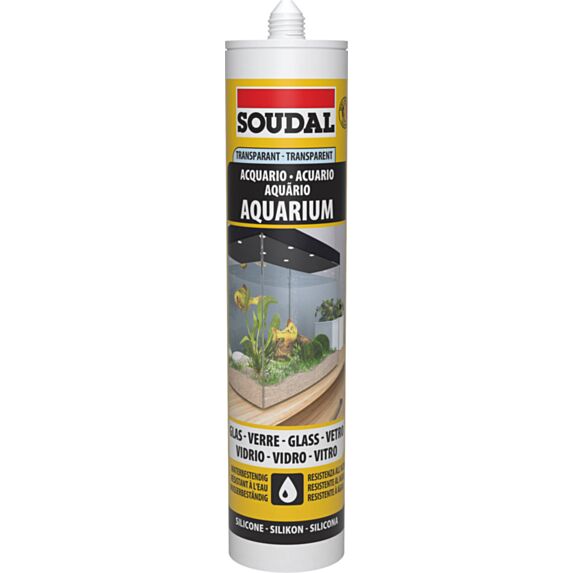 Silicone pour aquarium transparent, 300ml - SOUDAL