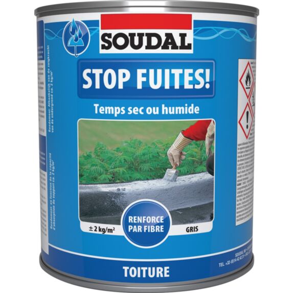 Revêtement spécial toiture Stop fuites 750g - SOUDAL