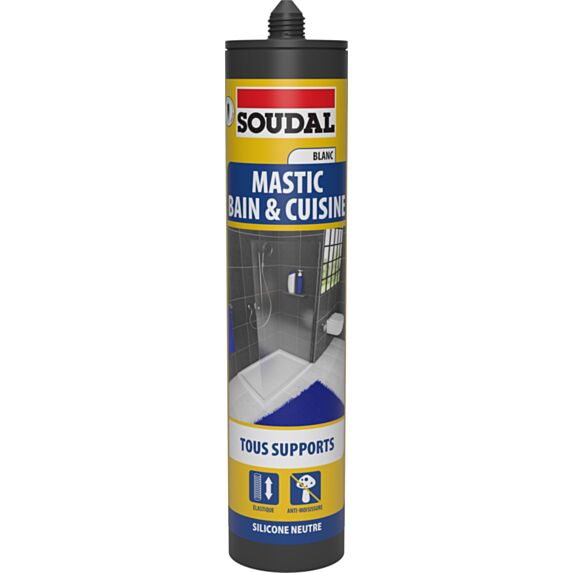Mastic neutre bain cuisine blanc 290ml