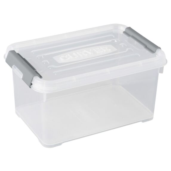 Boite de rangement Handy Box plus 6L - clips gris avec couvercle - CURVER