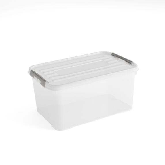 Boite de rangement Handy Box plus 50L - clips gris avec couvercle - CURVER