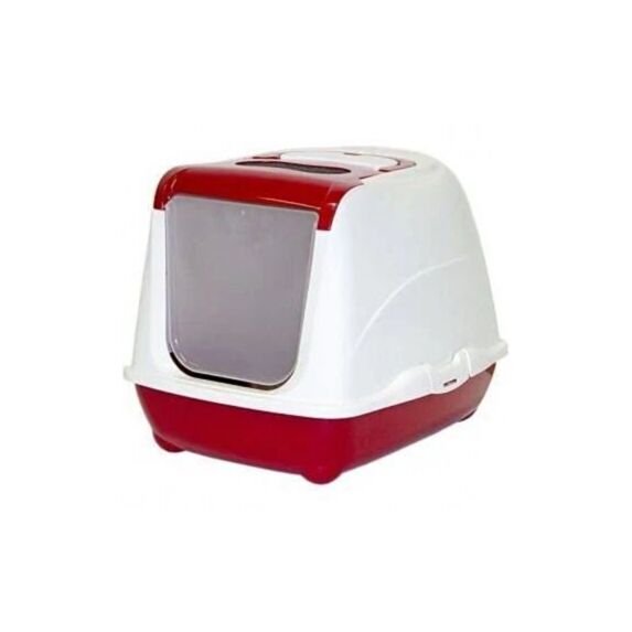 Bac à Litière Flip Cat Blanc Fuchsia Spécial Litière Compactable 